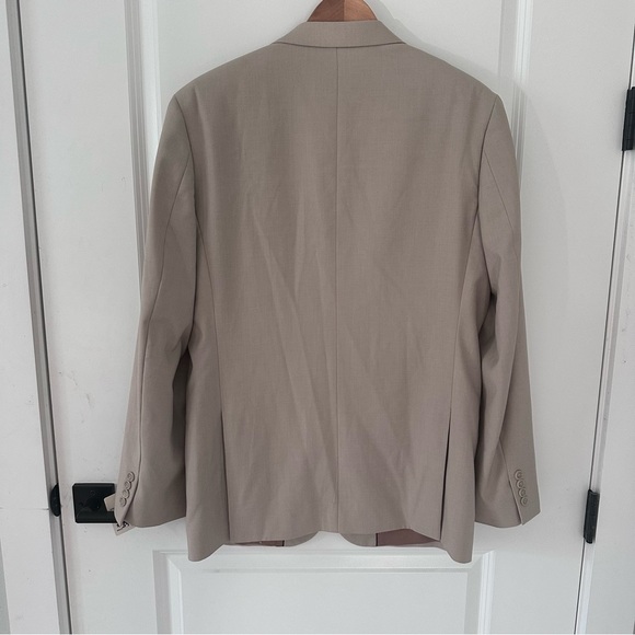 Caravelli Blazer Sport Coat Junior Men's Beige Oxford Designed in Italy 38L 32W - Picture 6 of 10